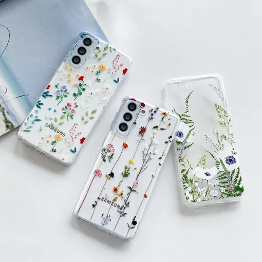 Cute Flower Painted Phone Case for Samsung...