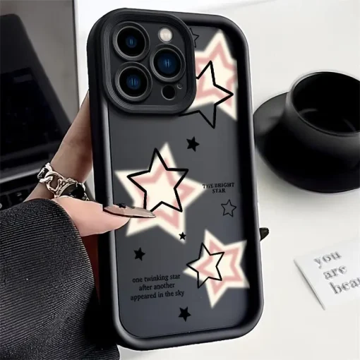 Cute Pink Stars Case for Xiaomi Redmi...