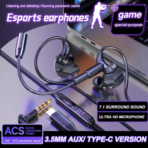 E-Sports Gaming Headset 7.1 Surround Sound Hifi...