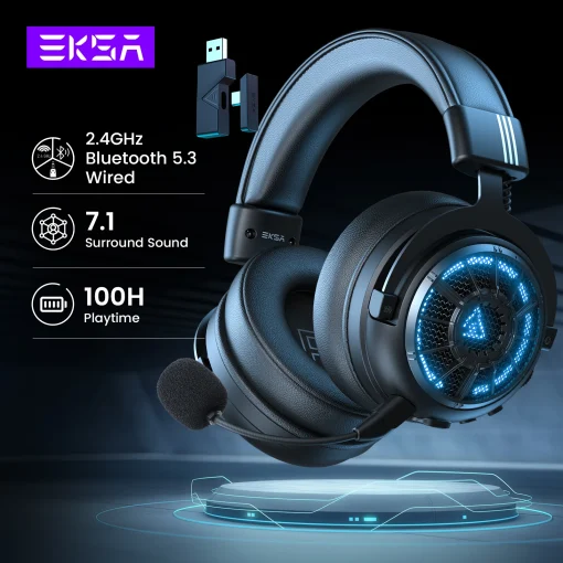 EKSA E5000 BT 2.4GHz Wireless Headphones Bluetooth...