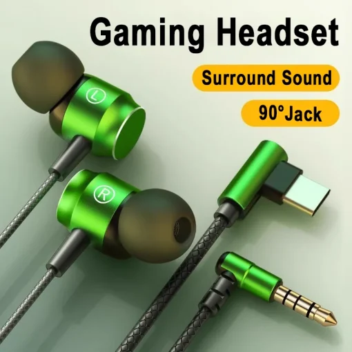 For Galaxy 90° Jack Wired Gaming Headset...