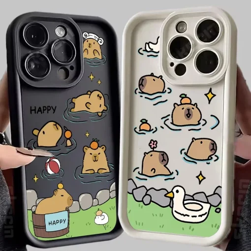 Funny Capybara Soft Silicone Phone Case For...