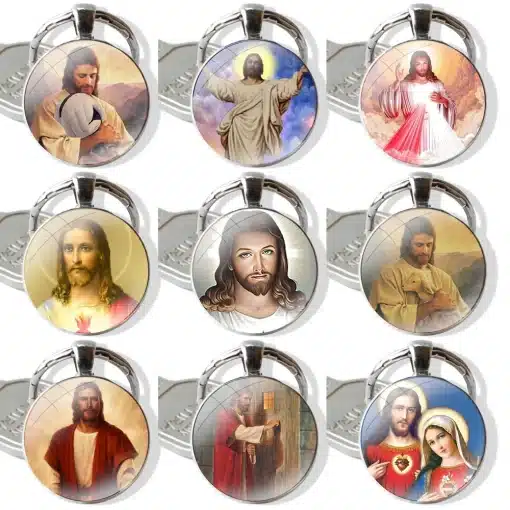 Jesus Christ God bless you glass cabochon...