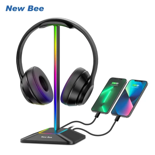 New Bee Z8 RGB Headphones Stand Holder...