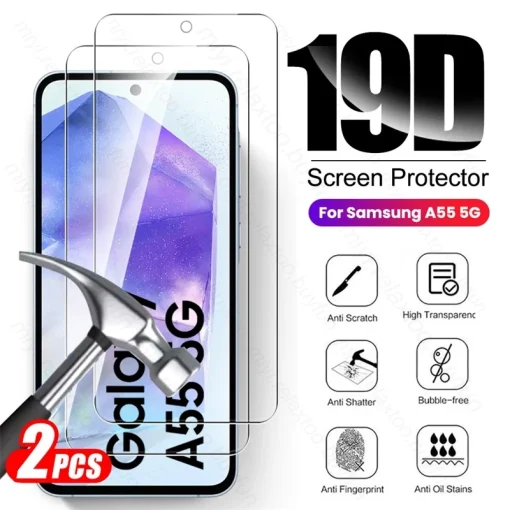 Samung A55 Glass 2PCS 19D Tempered Glass...