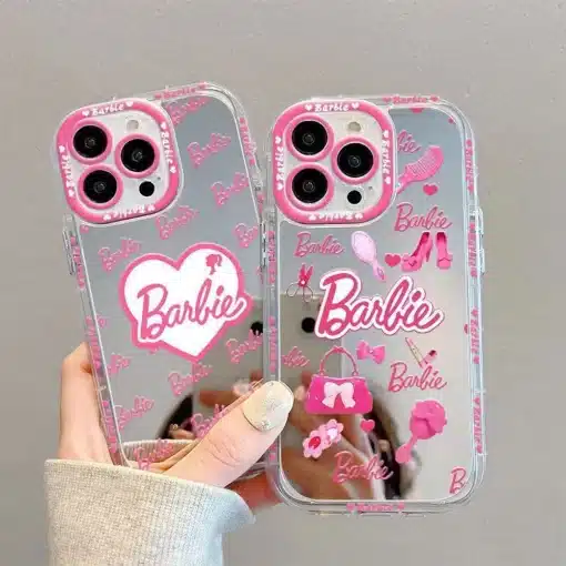 Trendy Pink Barbies Phone Cases With Mirror...