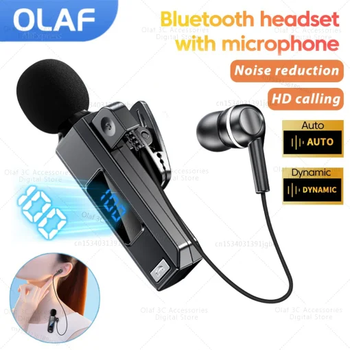 V5.5 Collar-clip Headphones Bluetooth Wireless Earbuds With...