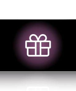 Gift card icon on a black background