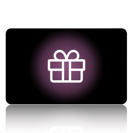 Gift card icon on a black background